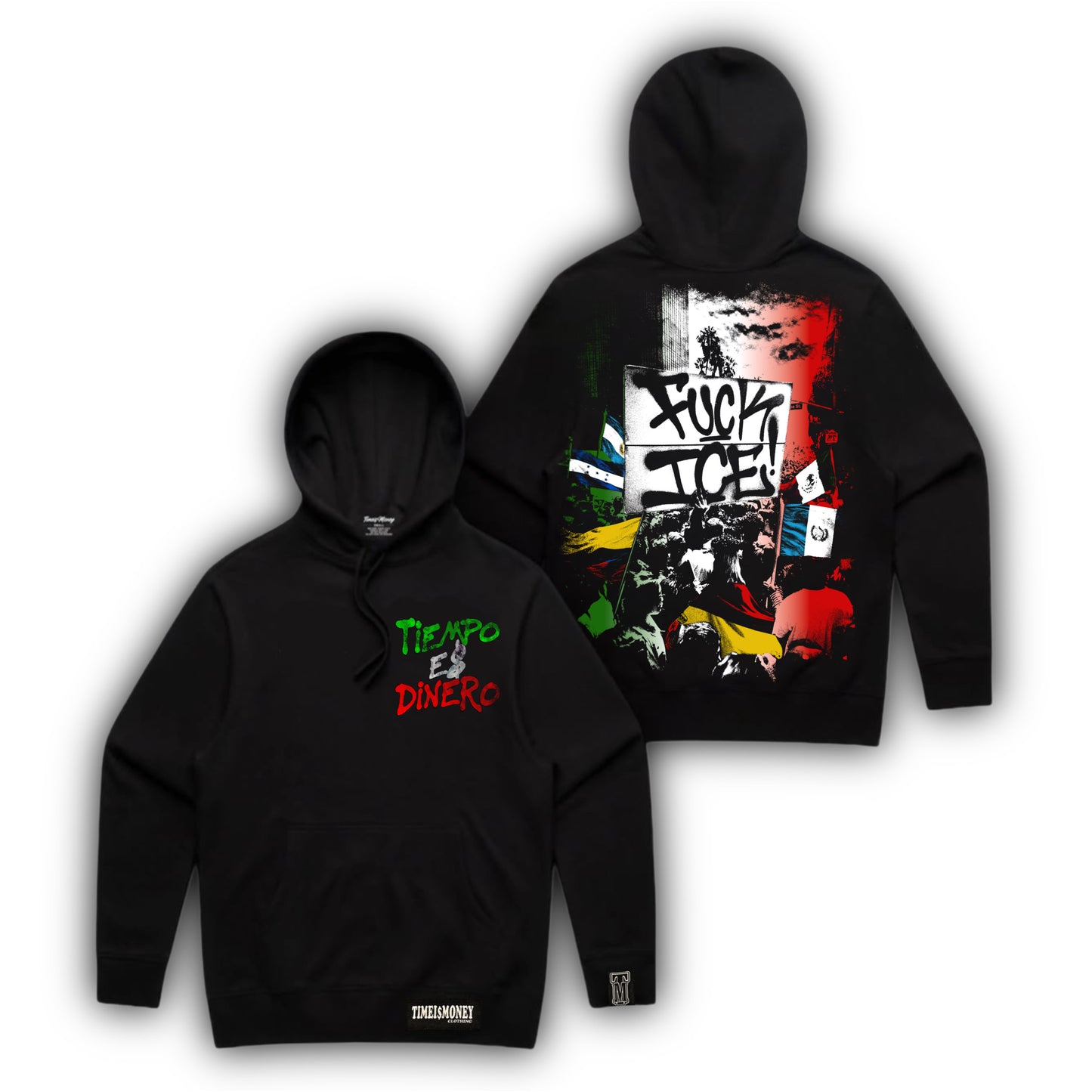 TIMEI$MONEYFUCK ICE HOODIES (BLACK)
