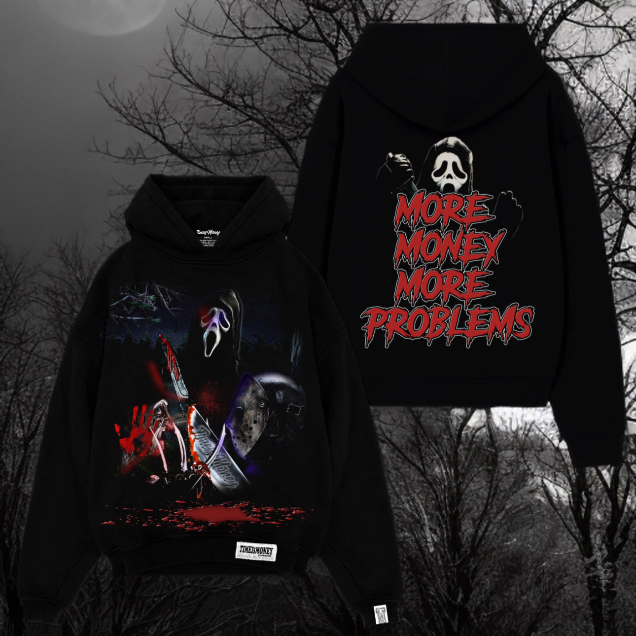 TIMEI$MONEY HALLOWEEN 🎃 SCREAM SUPER HEAVY WEIGHT HOODIES🔥