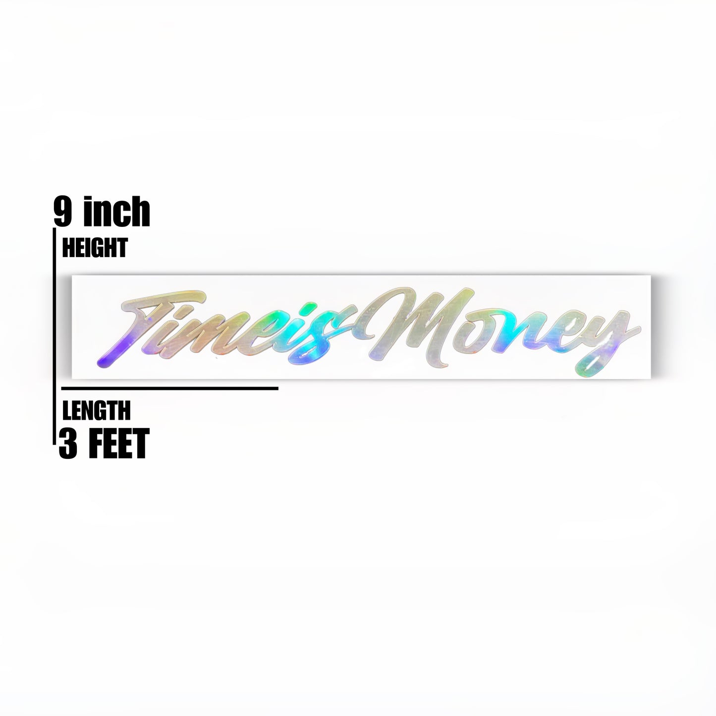 TIMEI$MONEY REFLECTIVE CAR BANNERS