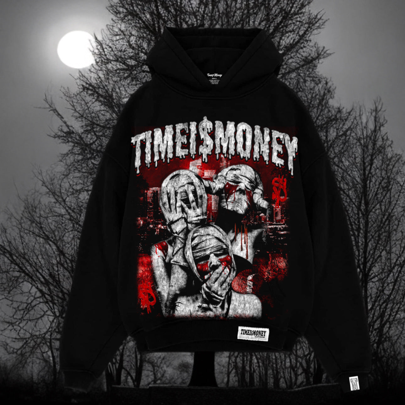 TIMEI$MONEY HALLOWEEN 🎃 SPEAK NO EVIL,SEE NO EVIL,HEAR NO EVIL SUPER HEAVY WEIGHT HOODIES🔥
