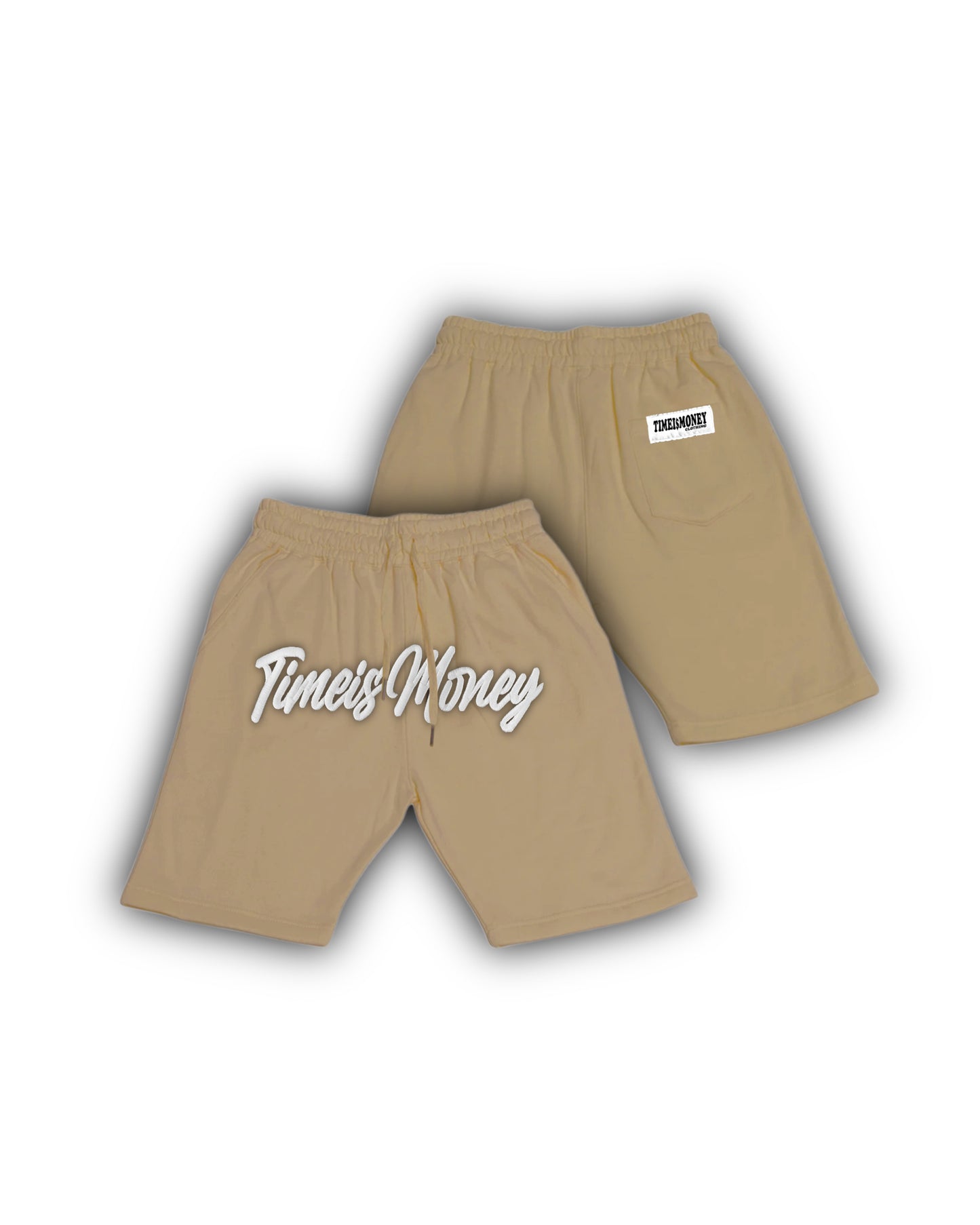 TIMEI$MONEY STITCHED SHORTS(BROWN)