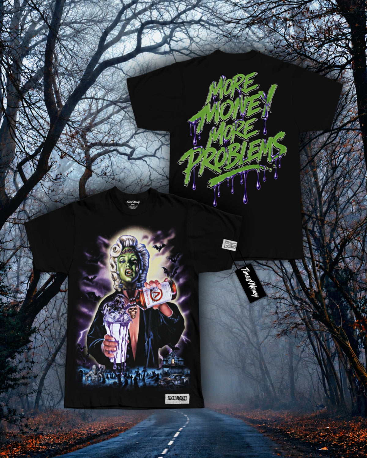 TIMEI$MONEY HALLOWEEN LIMITED EDITION MARILYN MONROE FRANKENSTEIN HEAVYWEIGHT SHIRTS🎃
