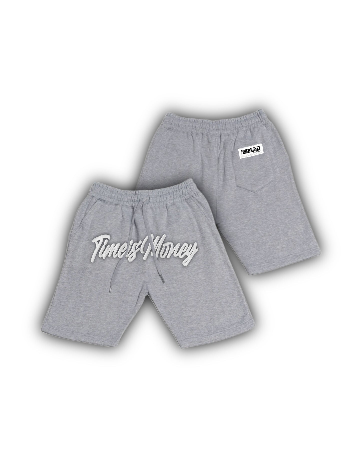 TIMEI$MONEY STITCHED SHORTS(GREY)