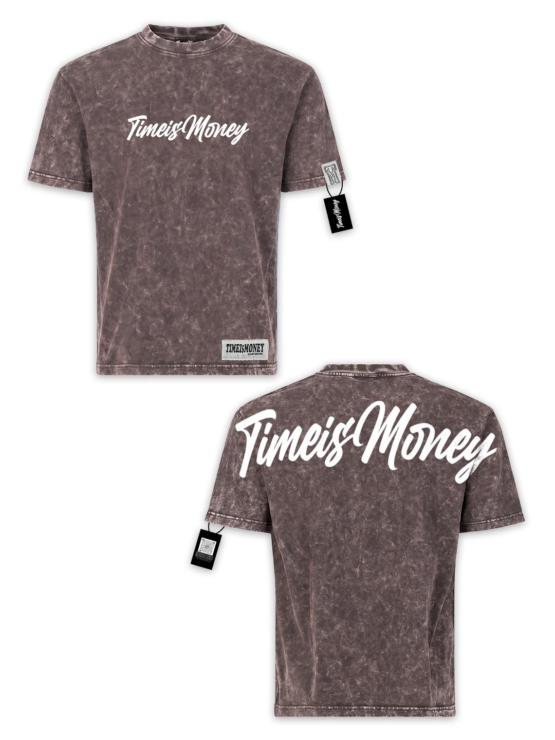 TIMEI$MONEY VINTAGE SHIRTS(BROWN)