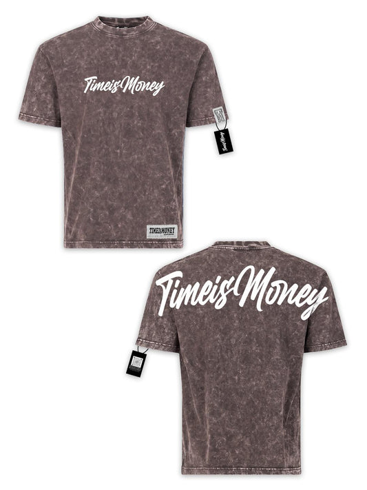 TIMEI$MONEY VINTAGE SHIRTS(BROWN)