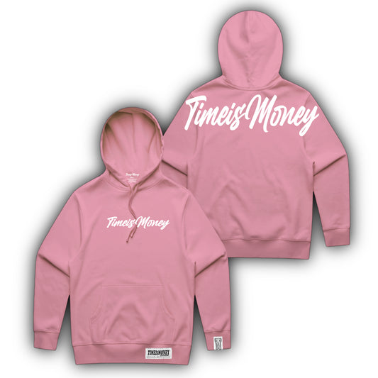 TIMEI$MONEY SIGNATURE LOGO HOODIES (PINK)