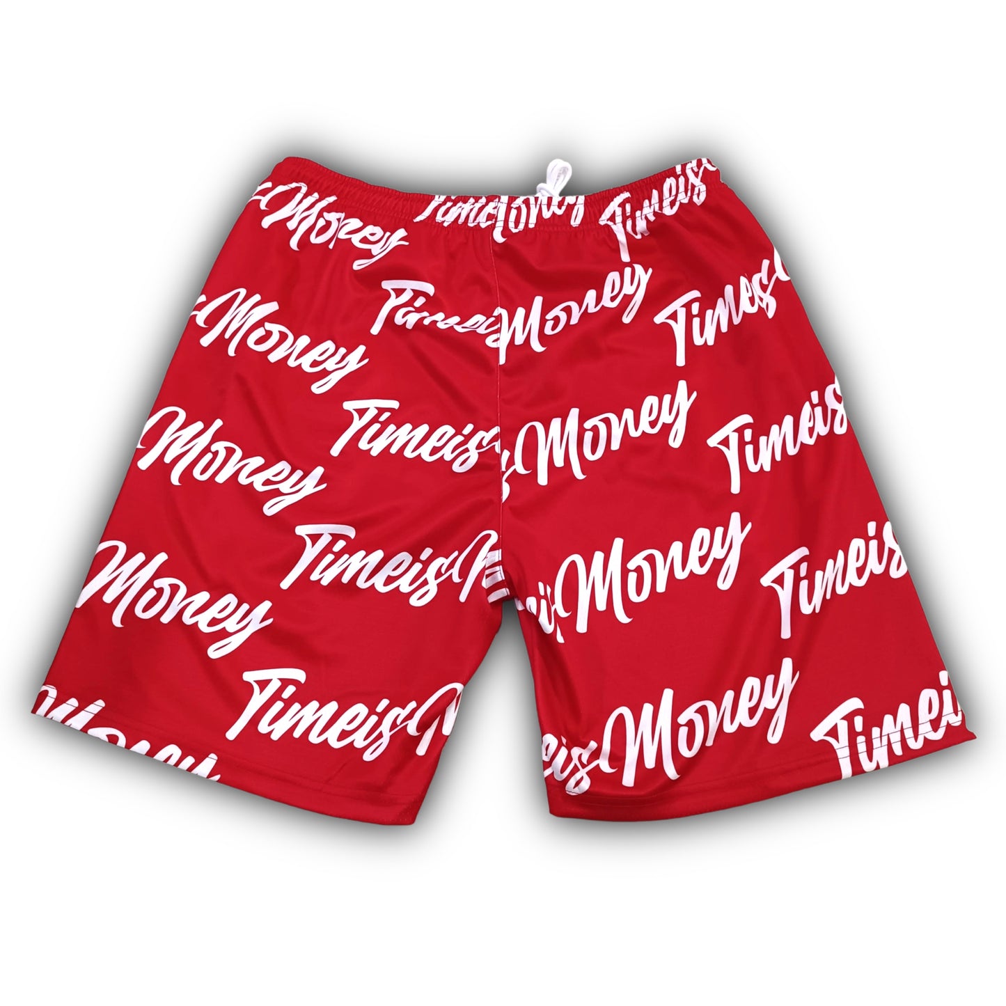 TIMEI$MONEY RED MESH SHORTS
