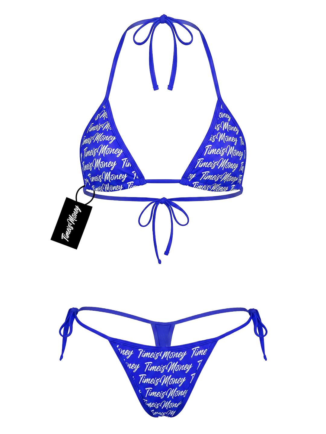 TIMEI$MONEY BIKINI SETS  BLACK,BLUE,RED