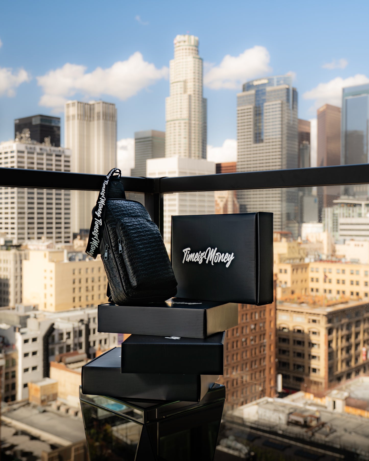 TIMEI$MONEY LEATHER SIDE BAGS