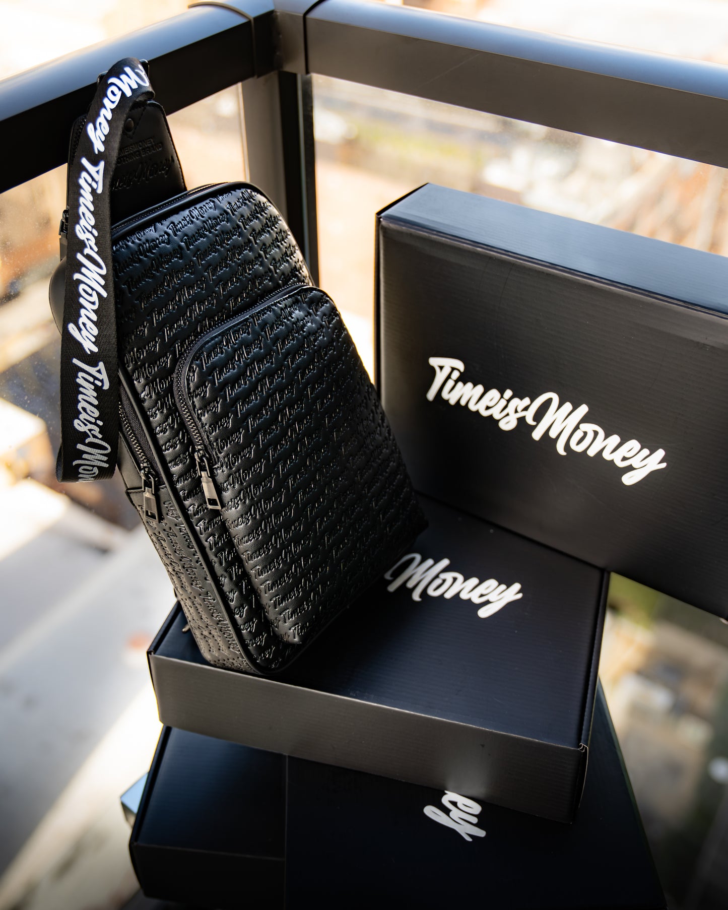 TIMEI$MONEY LEATHER SIDE BAGS