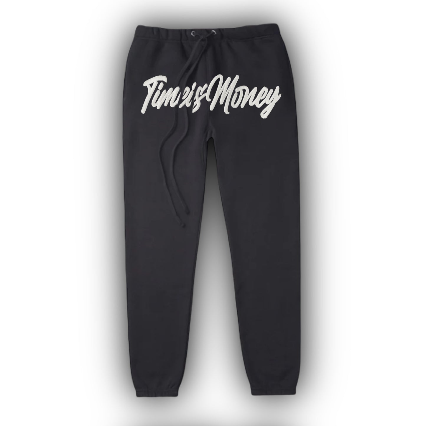 FULLY STITCHED TIMEI$MONEY SWEAT PANTS “BLACK”