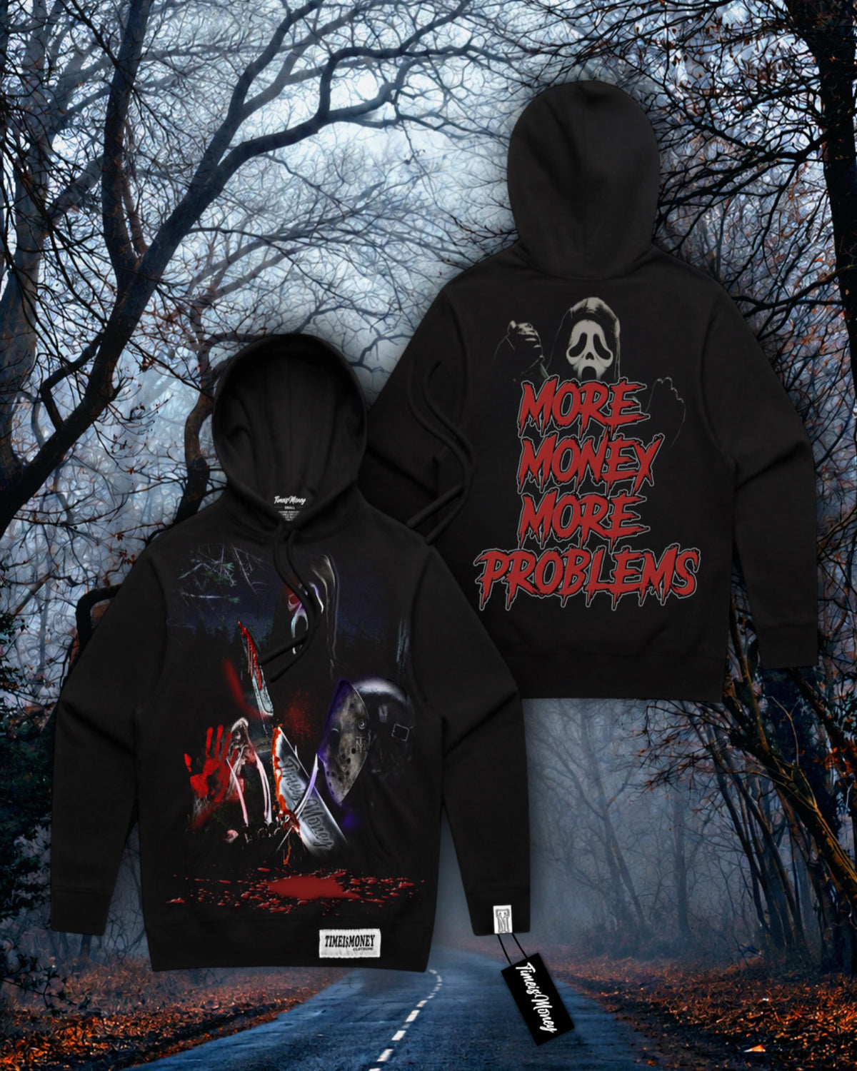 TIMEI$MONEY HALLOWEEN LIMITED EDITION SCREAM/FREDDY KRUEGER/JASON HOODIES 🎃