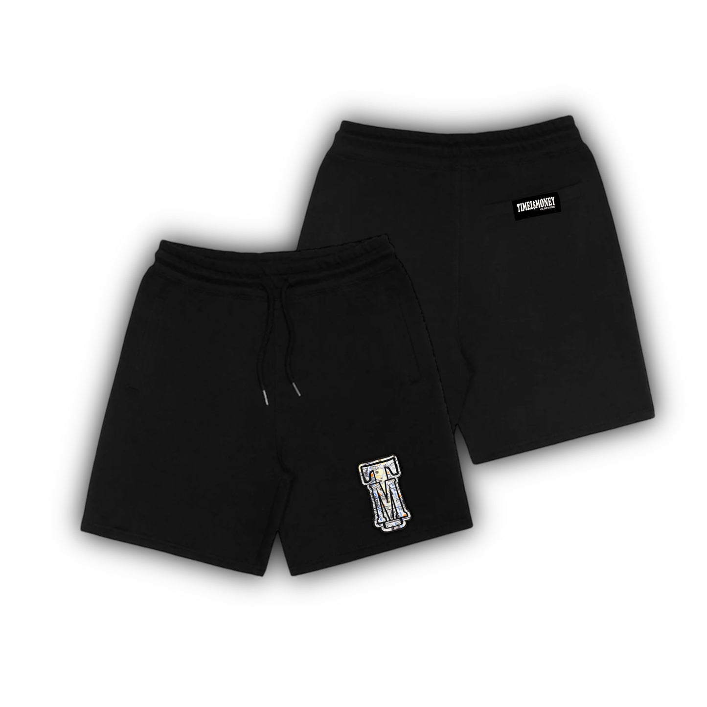 TIMEI$MONEY FULLY STITCHED TM SHORTS “BLACK”