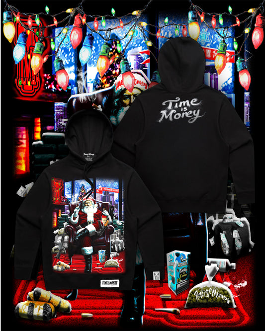 TIMEI$MONEY SANTA CHRISTMAS HOODIE🎄🕰️💵
