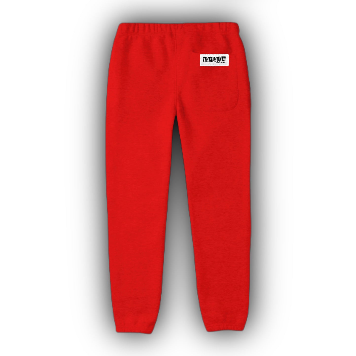 FULLY STITCHED TIMEI$MONEY SWEAT PANTS “RED”