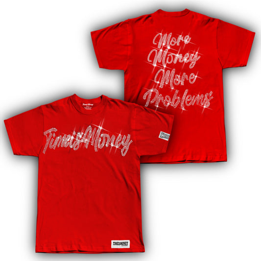 TIMEI$MONEY RED RHINESTONE SHIRT NOW AVAILABLE