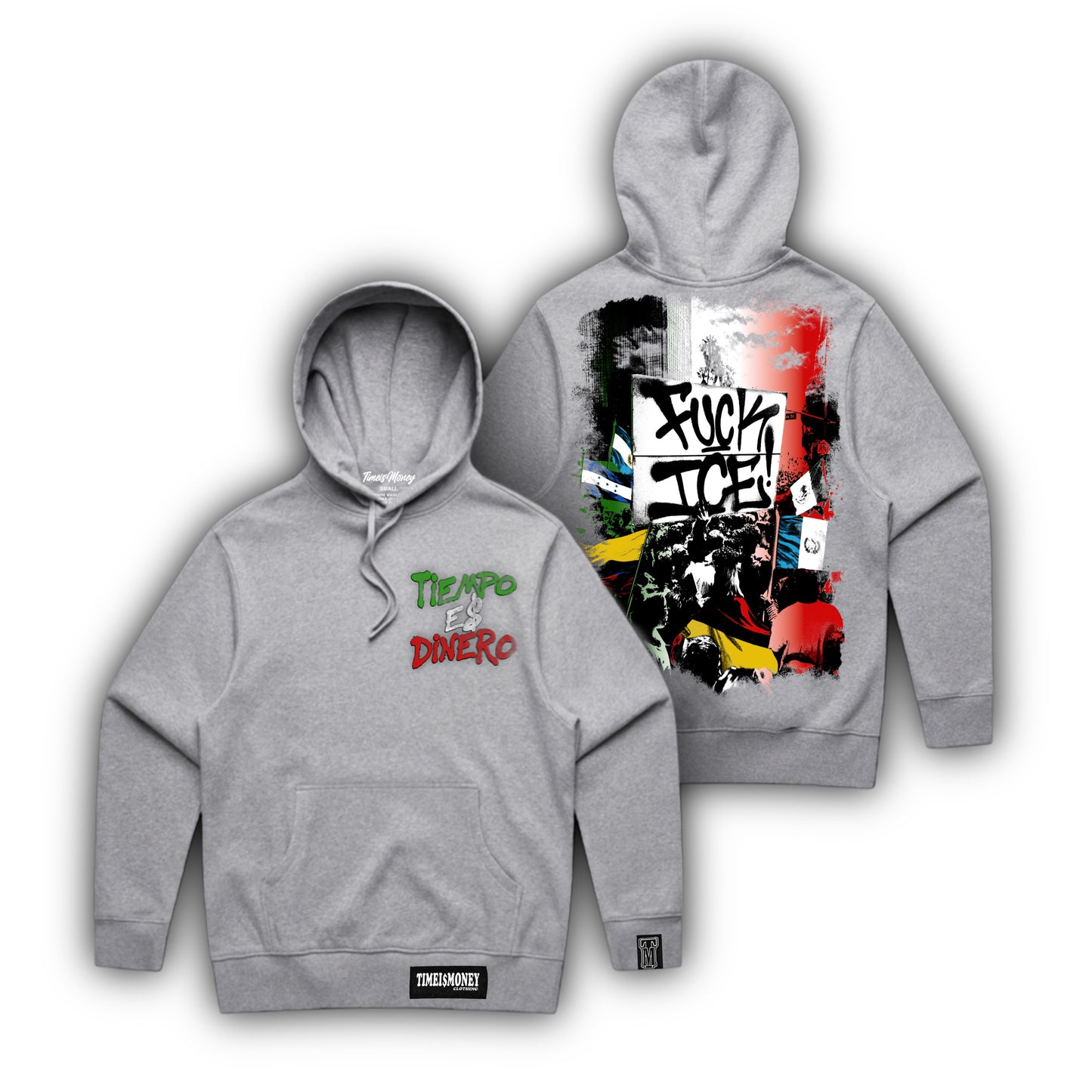 TIMEI$MONEYFUCK ICE HOODIES (GRAY)