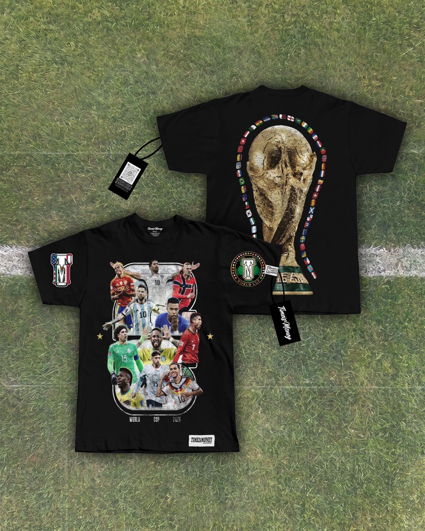 “BLACK” TIMEISMONEY 2026 FIFA WORLDCUP HEAVYWEIGHT SHIRTS⚽️🕰️💵